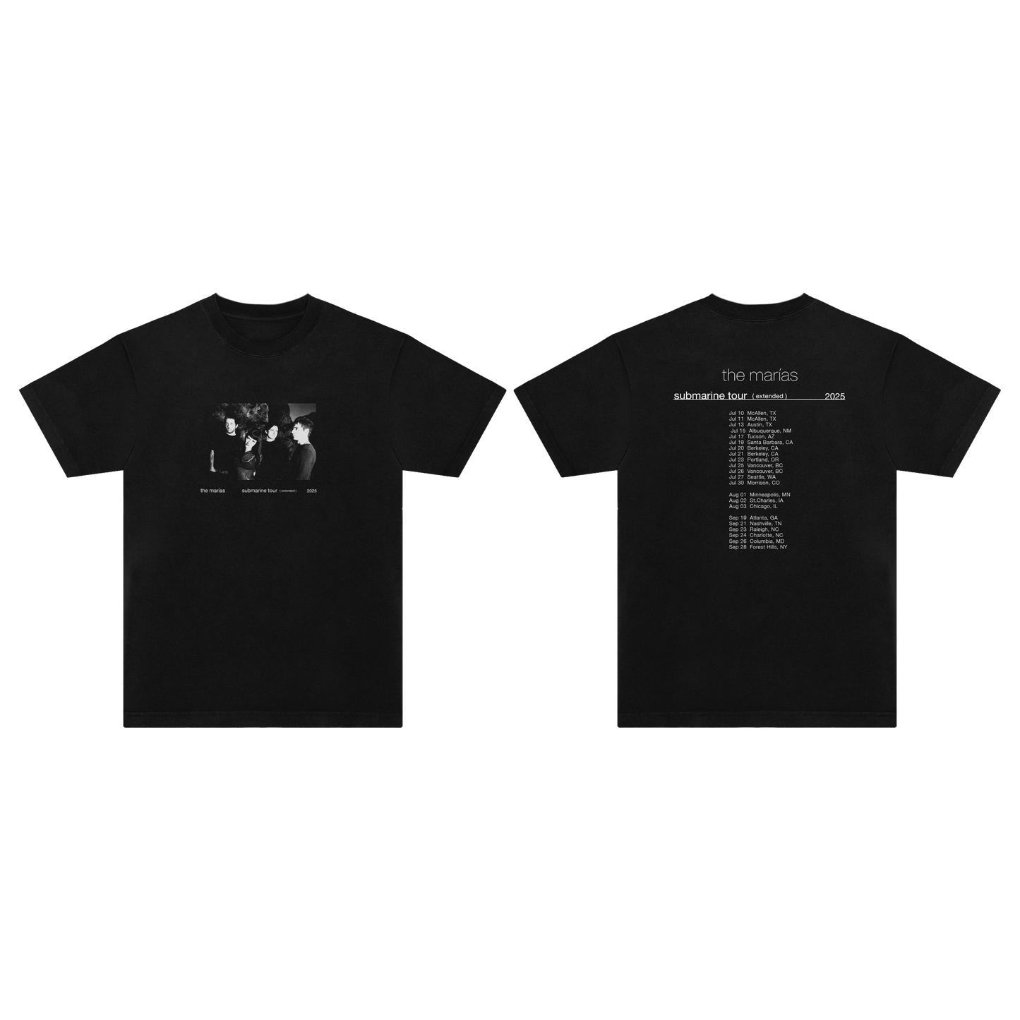 submarine (extended) north america tour tee