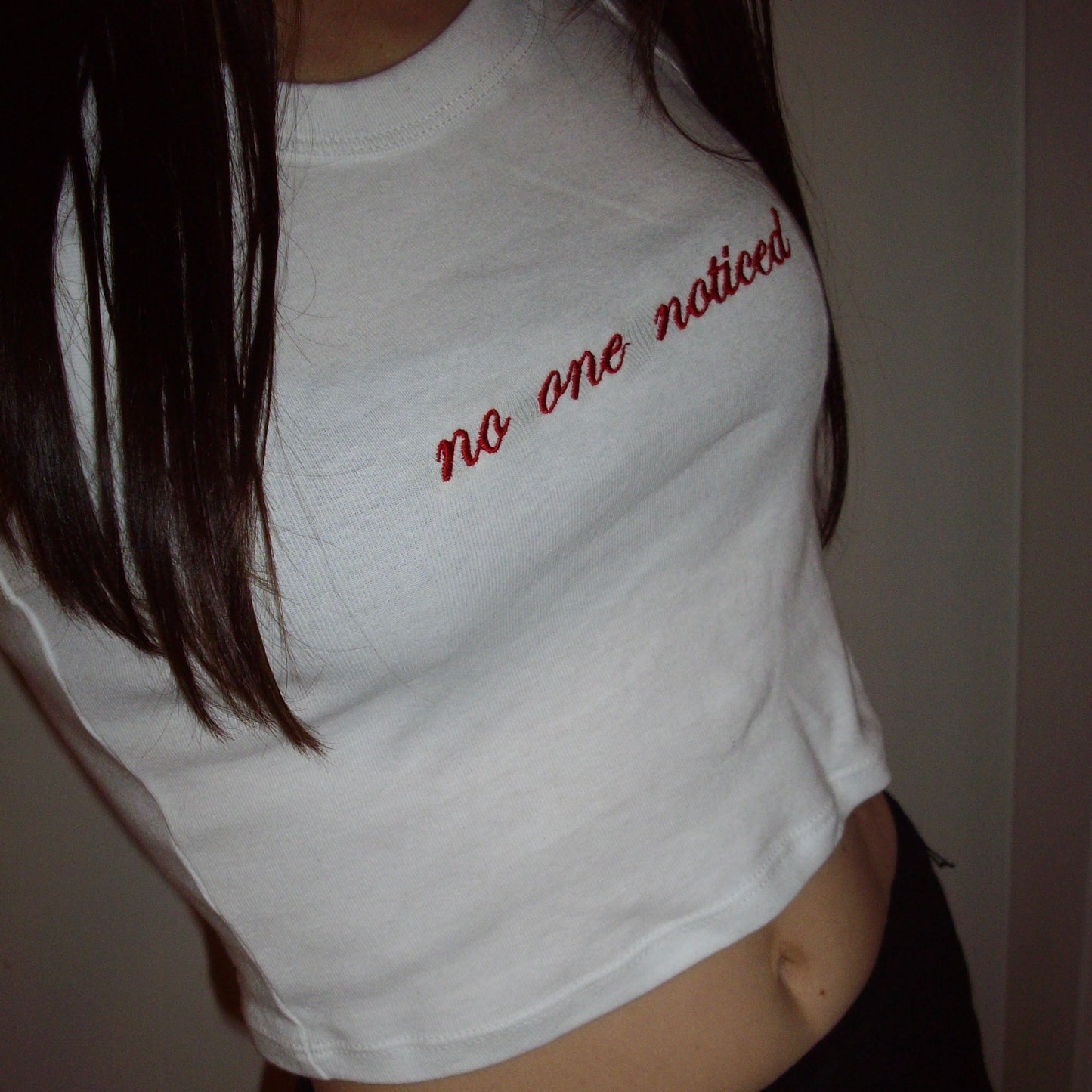 no one noticed embroidered tank