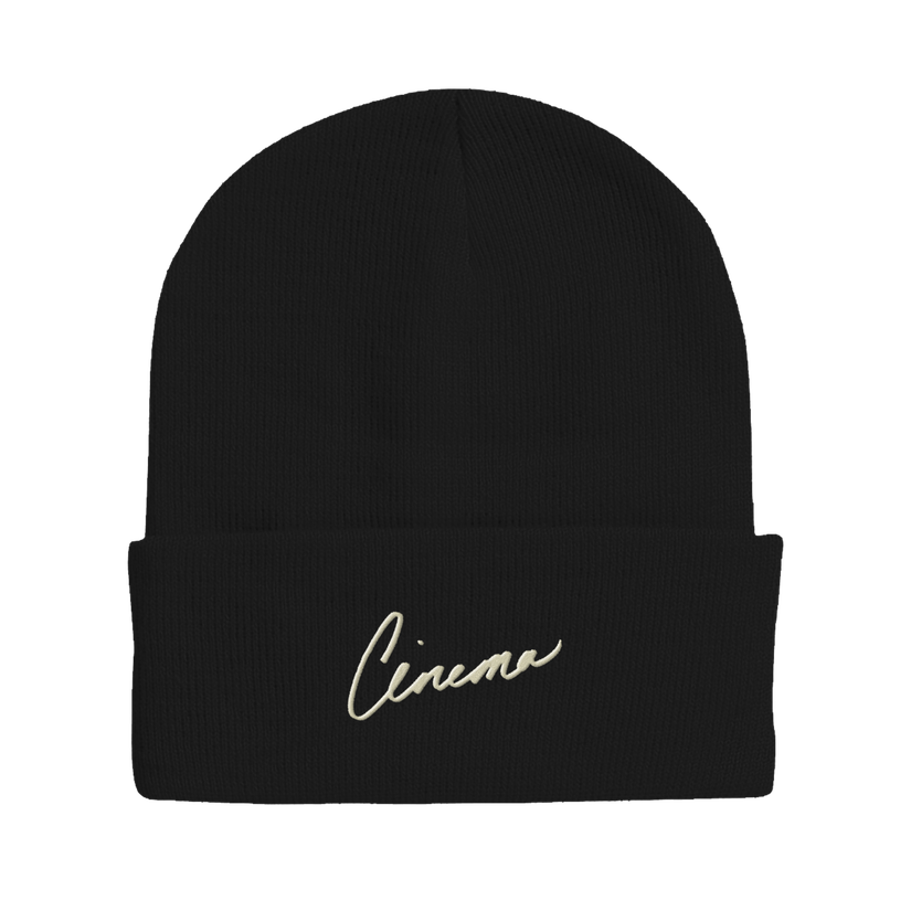cinema beanie (handwritten by María)