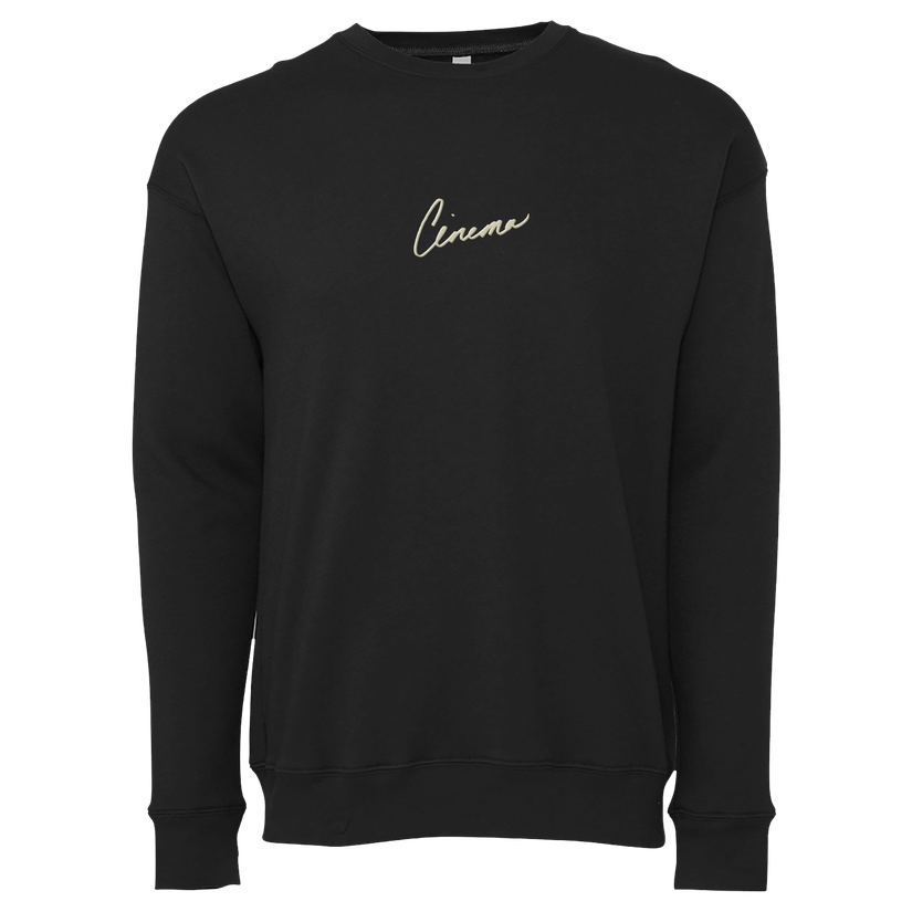 cinema embroidered crewneck (handwritten by María)