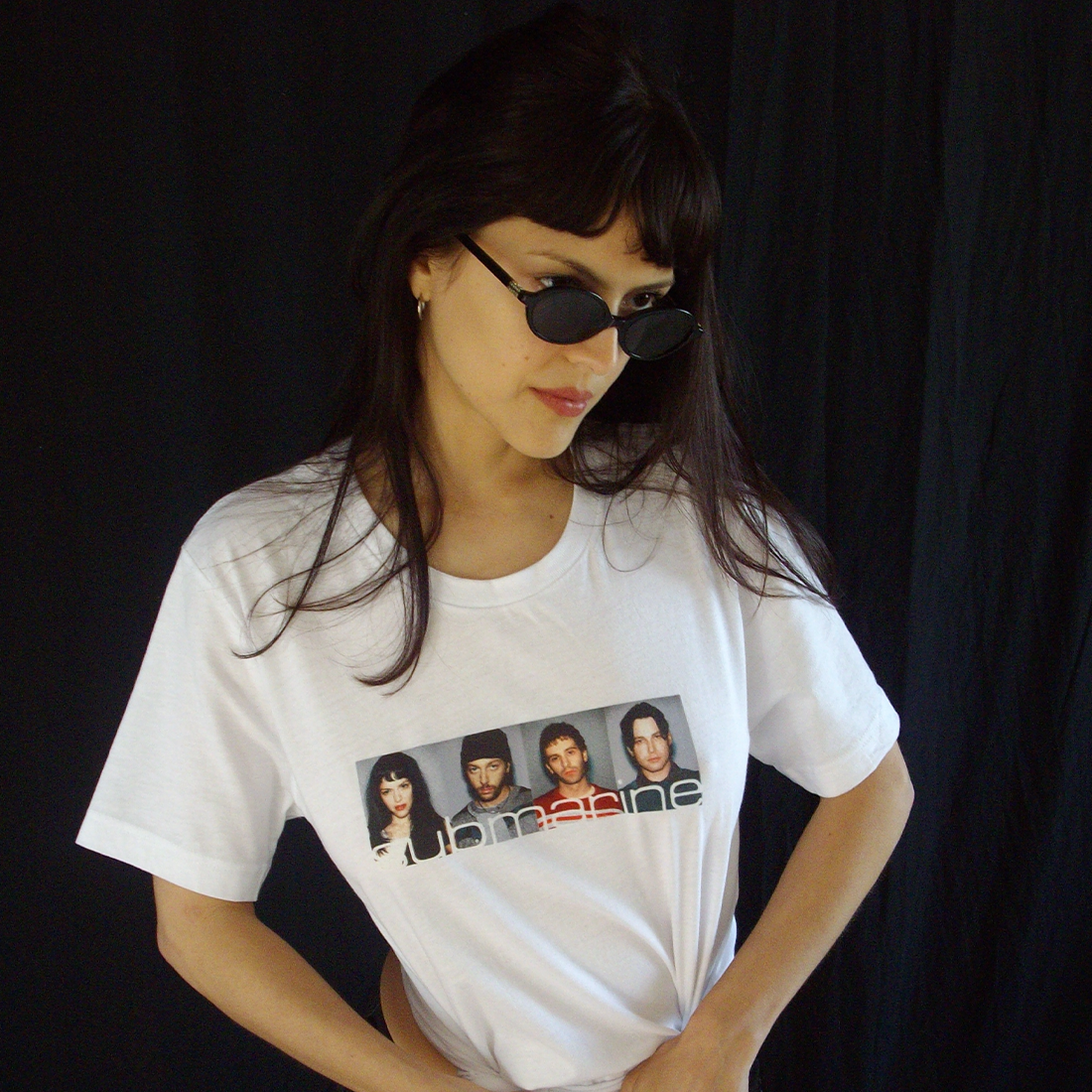 polaroid band tee