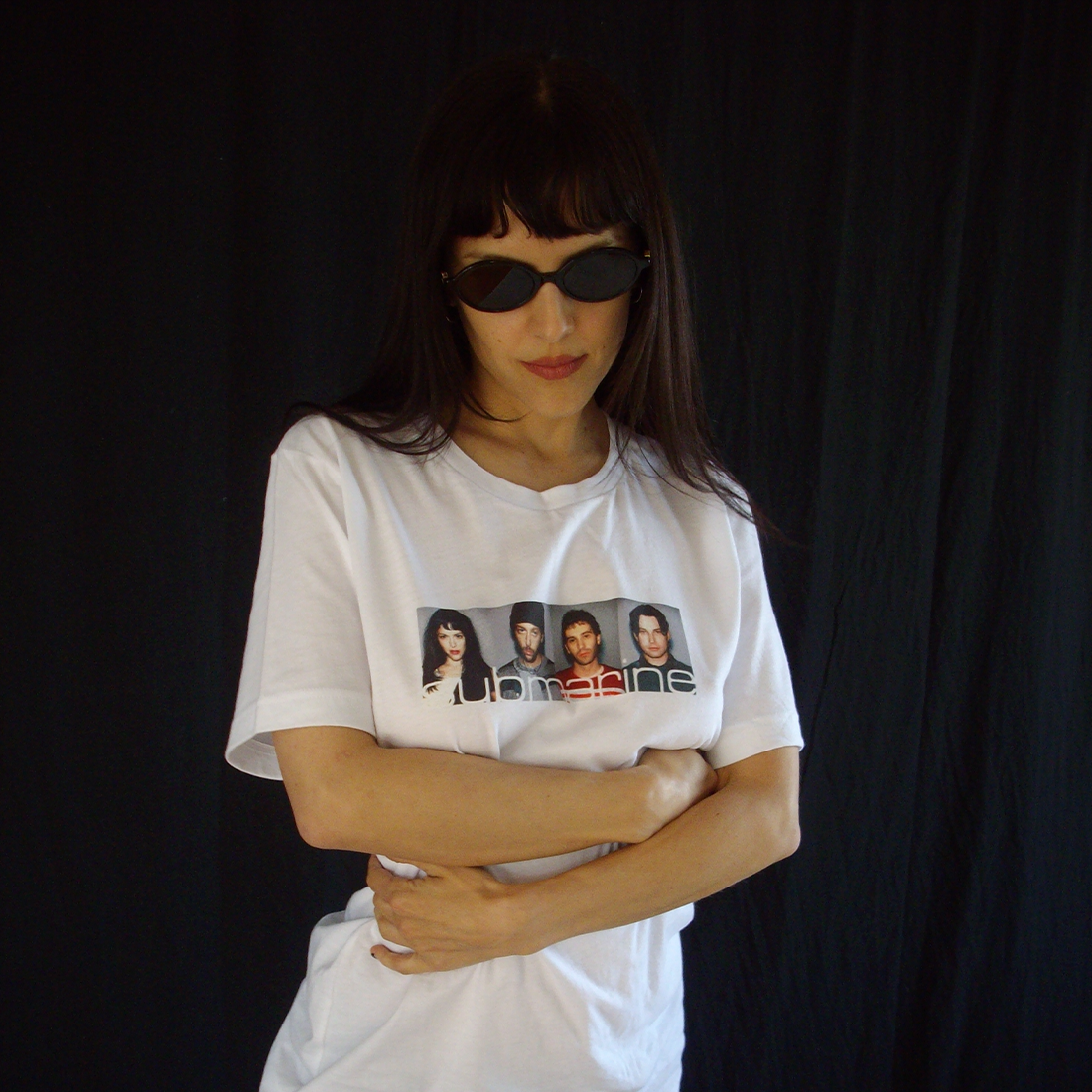 polaroid band tee