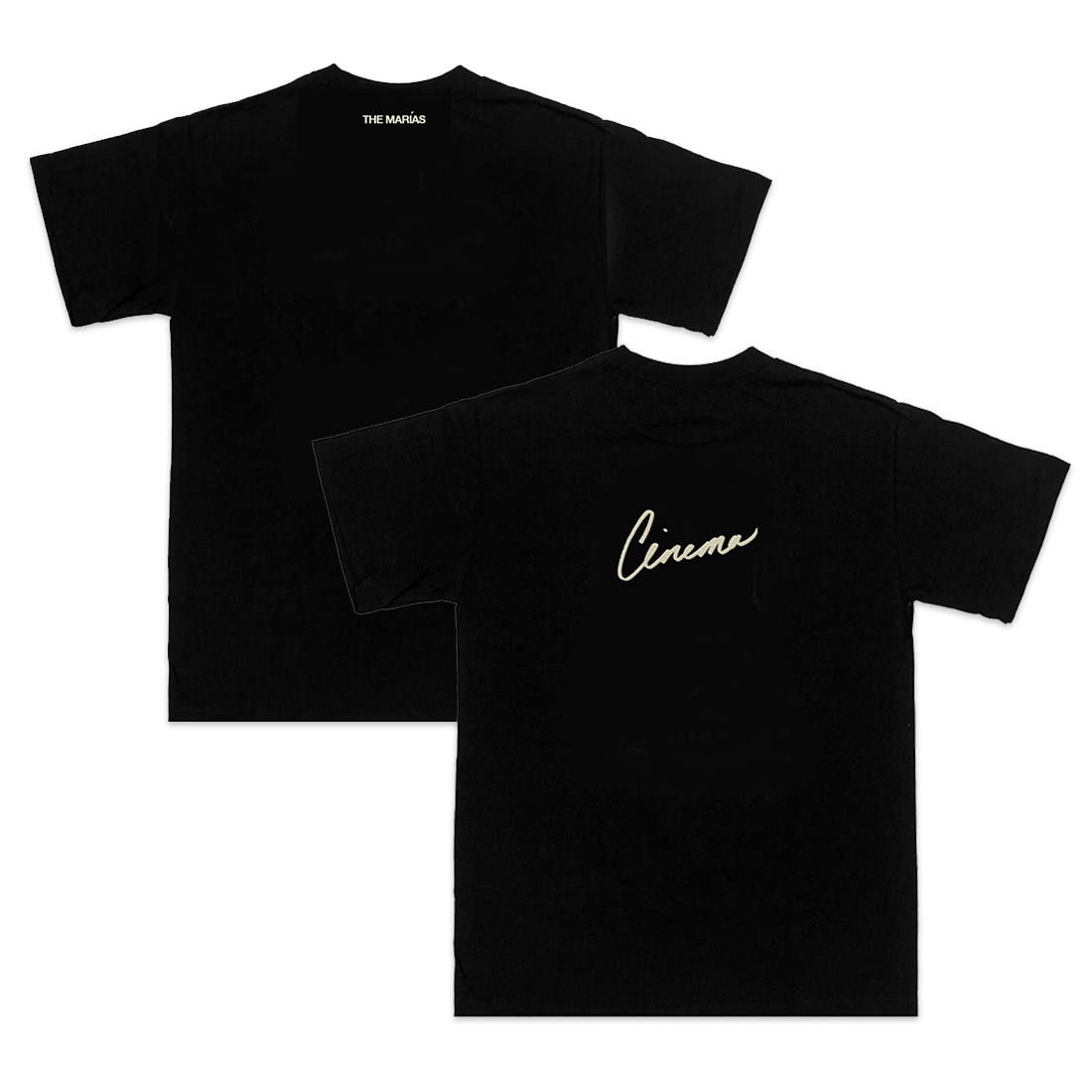 cinema script embroidered tee