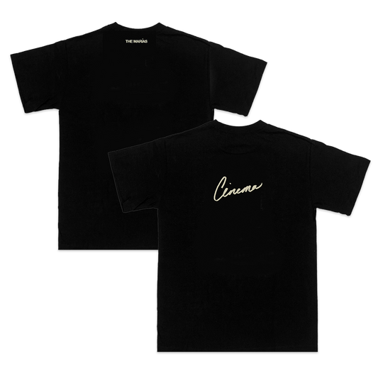 cinema script embroidered tee
