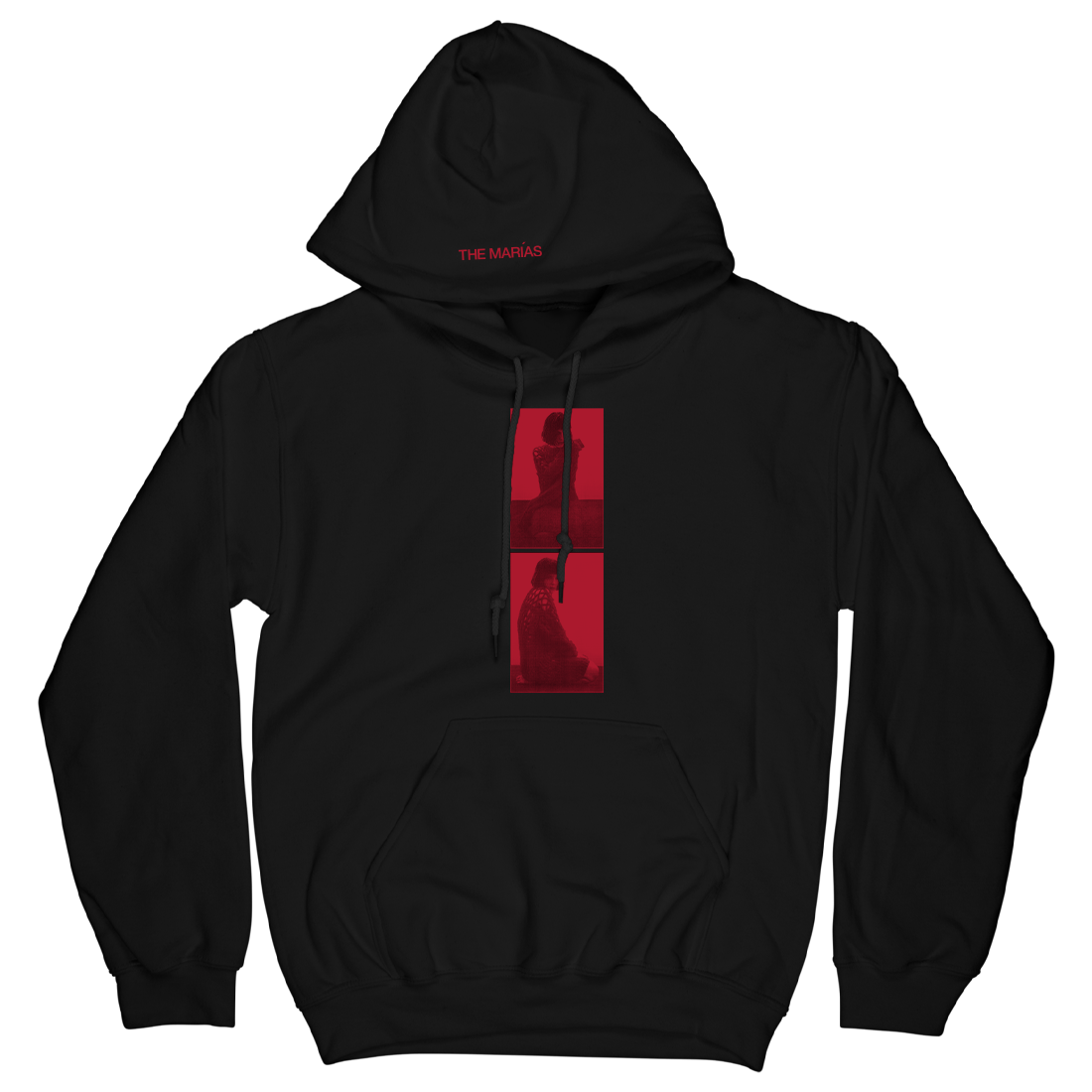 crimson print hoodie