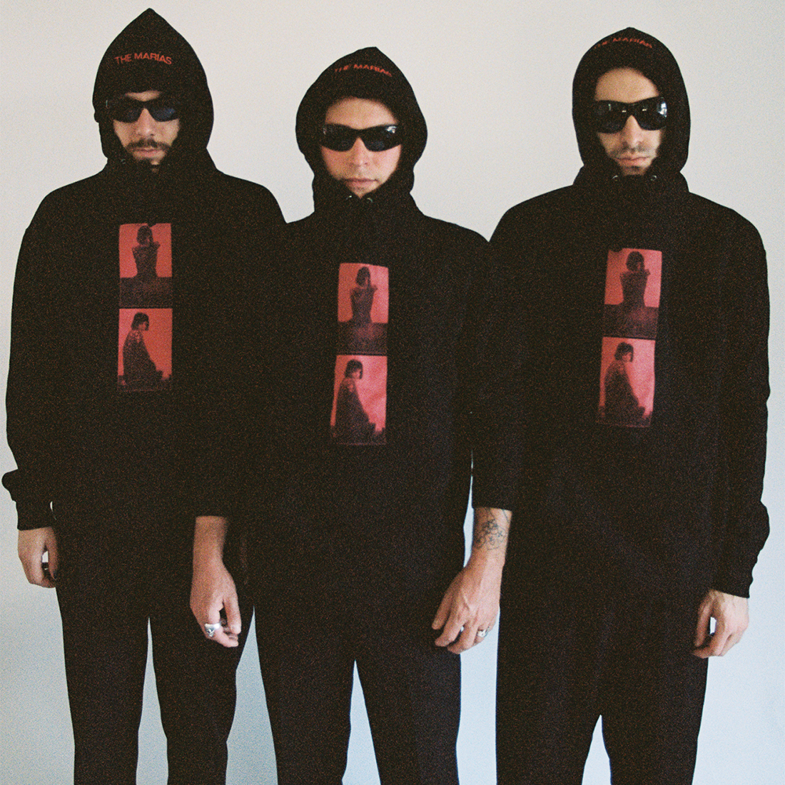 crimson print hoodie