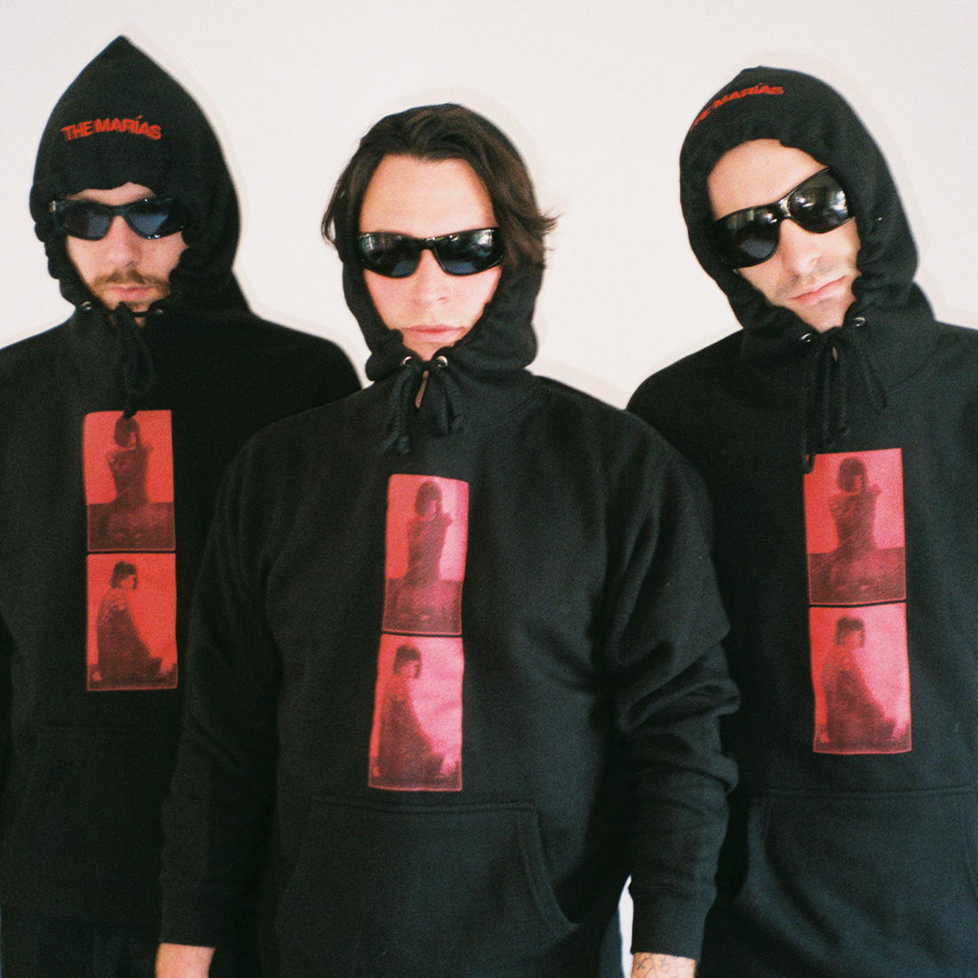 crimson print hoodie