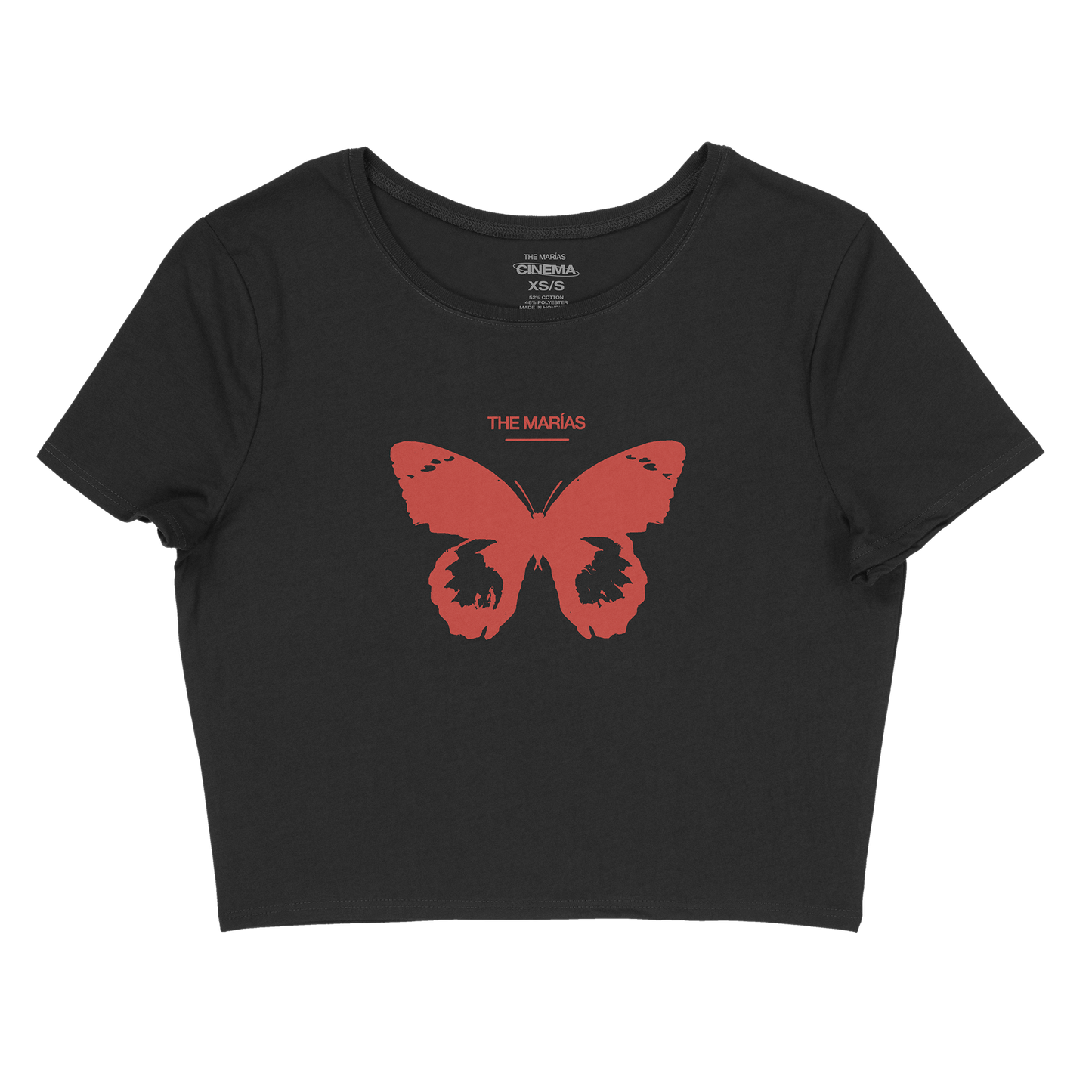 black butterfly baby tee
